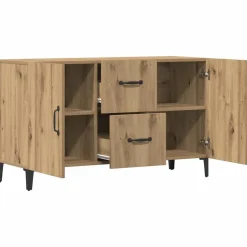 vidaXL Aparador de madera de ingeniería 100x36x60 cm Roble artisan New