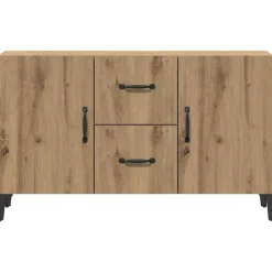 vidaXL Aparador de madera de ingeniería 100x36x60 cm Roble artisan New