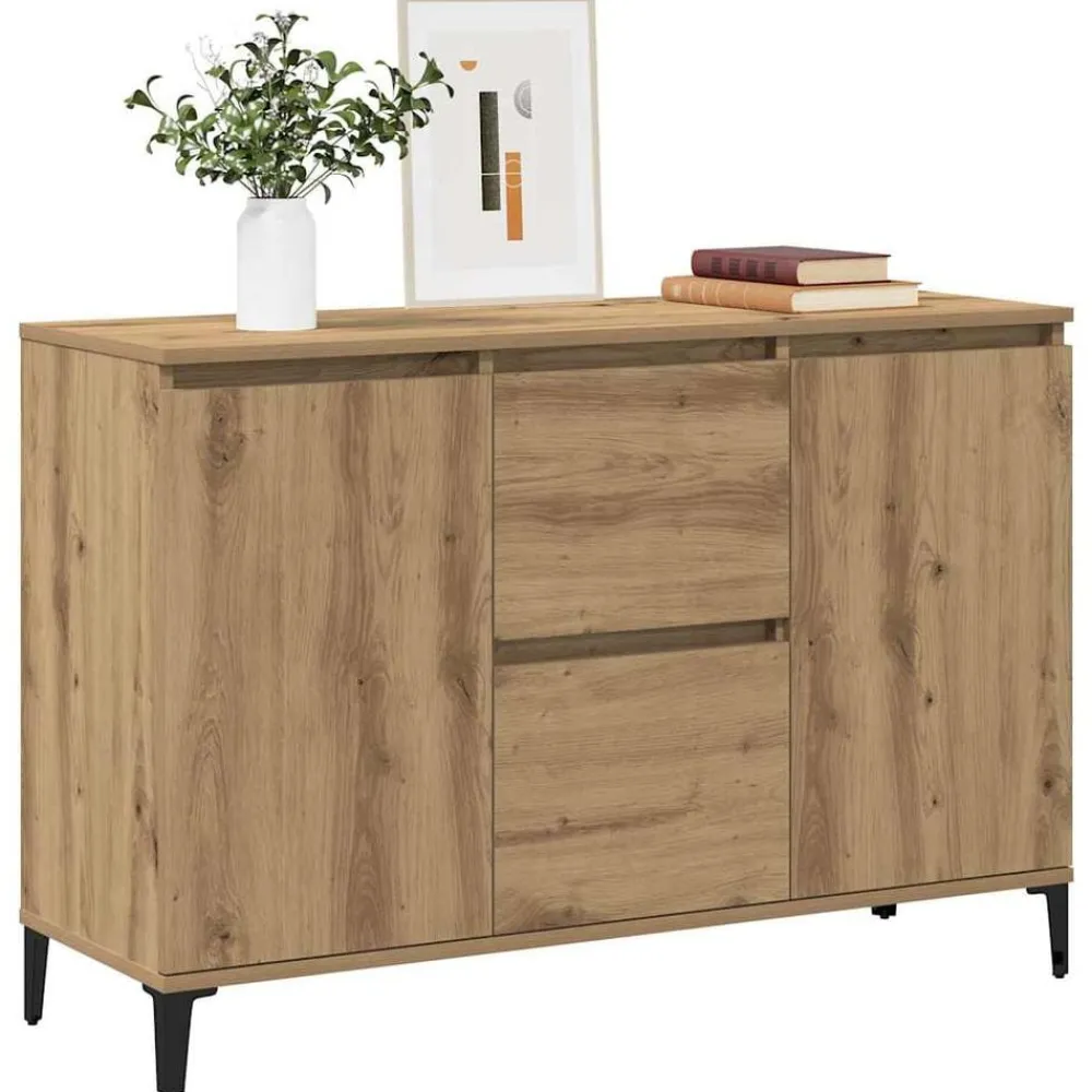 vidaXL Aparador de madera de ingeniería 102x35x70 cm Roble artisan Online