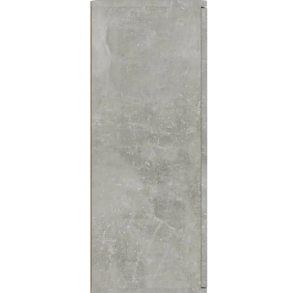 vidaXL Aparador de madera contrachapada gris hormigón 91x29,5x75 cm Gris hormigón New