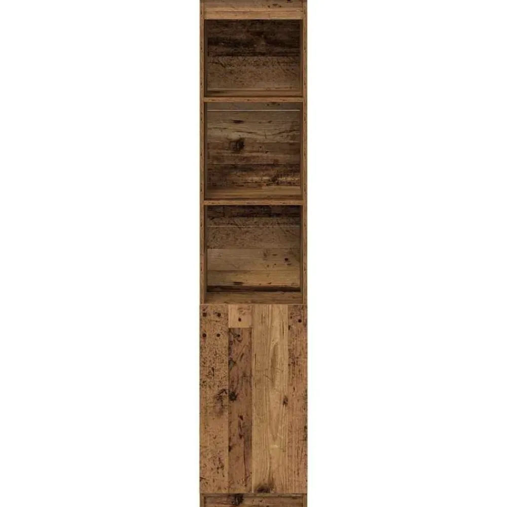 vidaXL Aparador de madera vieja 37,5x35x180 cm Madera de ingeniería Madera antigua Clearance