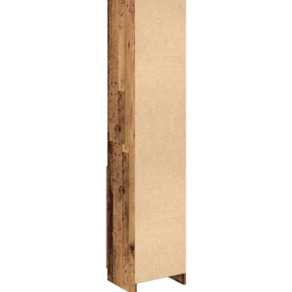 vidaXL Aparador de madera vieja 37,5x35x180 cm Madera de ingeniería Madera antigua Clearance