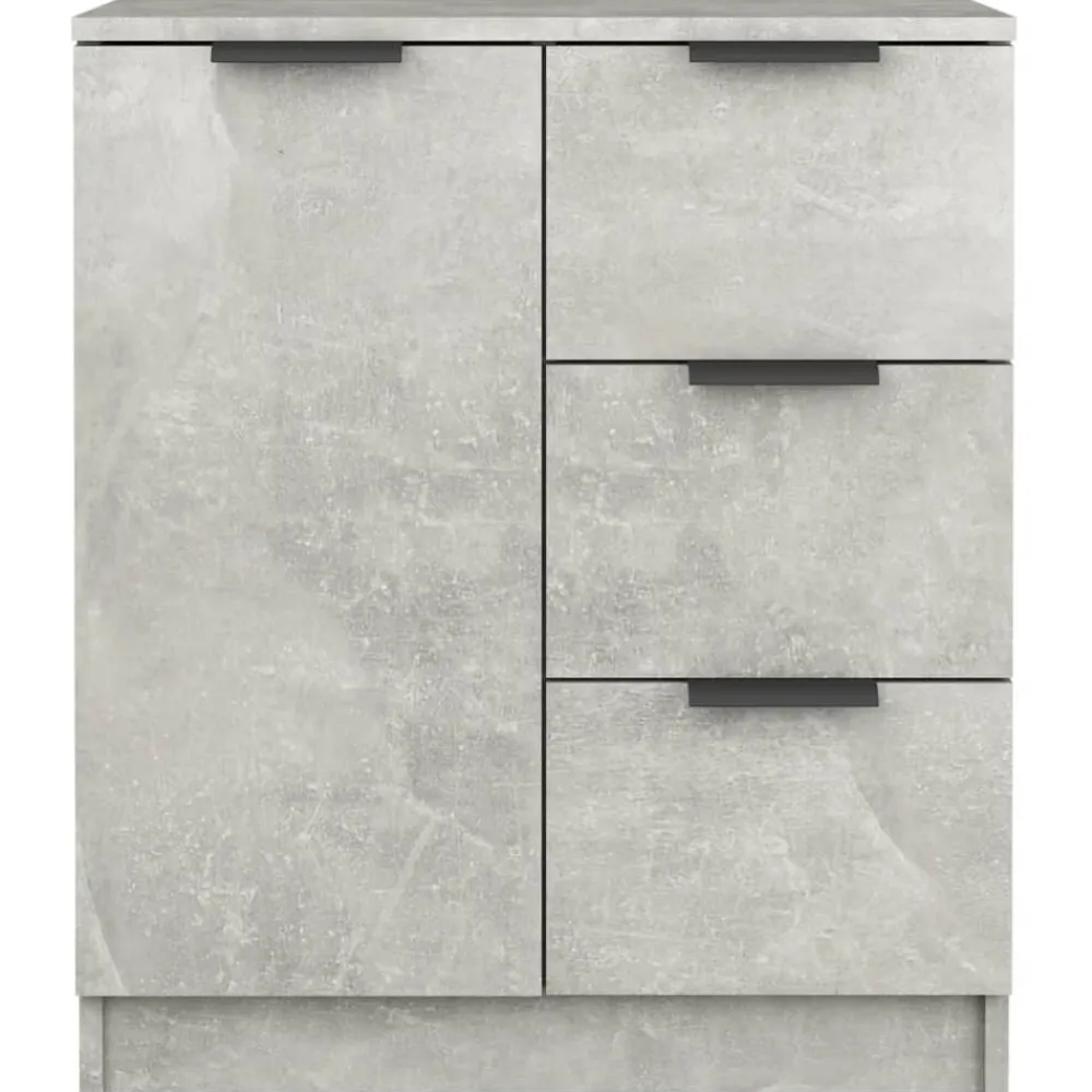 vidaXL Aparador de madera contrachapada gris hormigón 60x30x70 cm Gris hormigón New