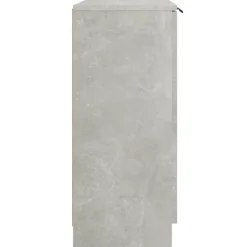 vidaXL Aparador de madera contrachapada gris hormigón 60x30x70 cm Gris hormigón New