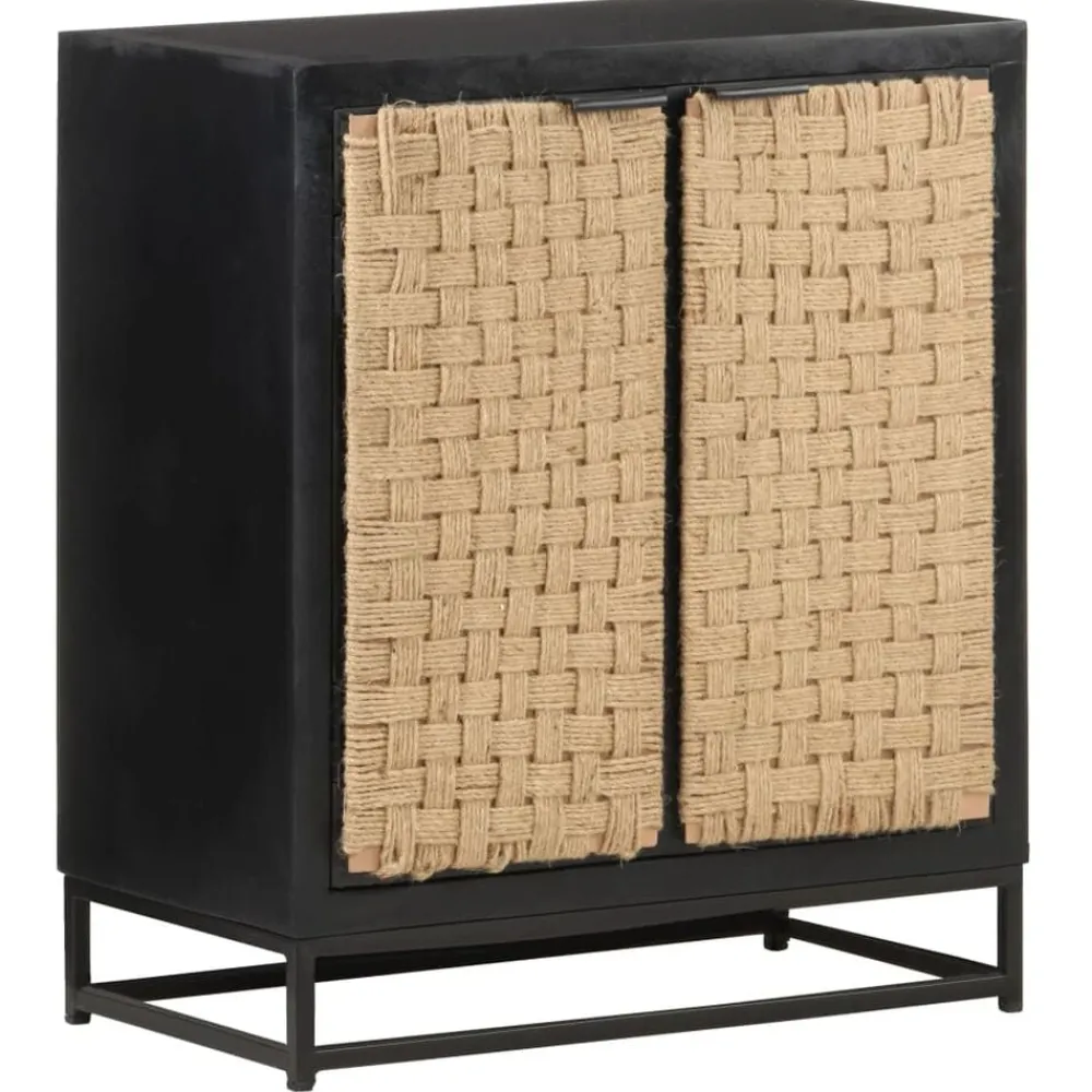 vidaXL Armarios Y Almacenamiento-Aparador de madera maciza de mango 60x35x70 cm