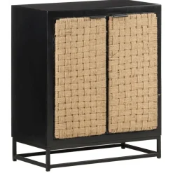 vidaXL Armarios Y Almacenamiento-Aparador de madera maciza de mango 60x35x70 cm
