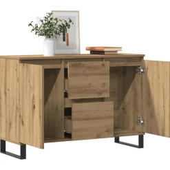 vidaXL Aparador de madera de ingeniería 101,5x35x70 cm Roble artisan Sale