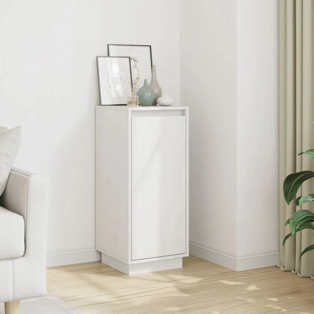 vidaXL Armarios Y Almacenamiento-Aparador de madera maciza de pino 31,5x34x75 cm