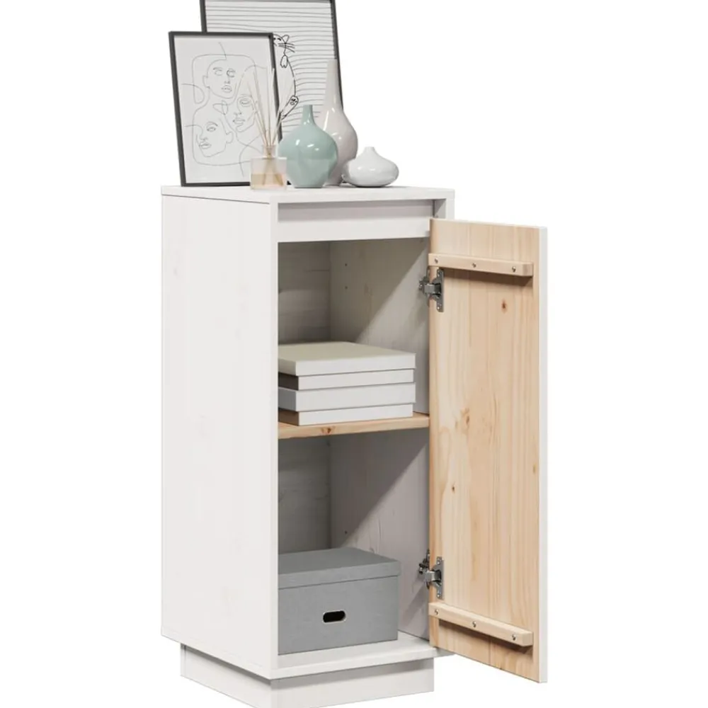 vidaXL Armarios Y Almacenamiento-Aparador de madera maciza de pino 31,5x34x75 cm
