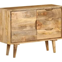 vidaXL Armarios Y Almacenamiento-Aparador de madera maciza de mango 90x30x69 cm