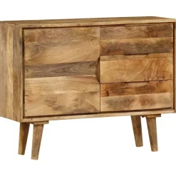 vidaXL Armarios Y Almacenamiento-Aparador de madera maciza de mango 90x30x69 cm
