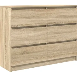 vidaXL Armarios Y Almacenamiento-Aparador de madera contrachapada 100x35x76 cm