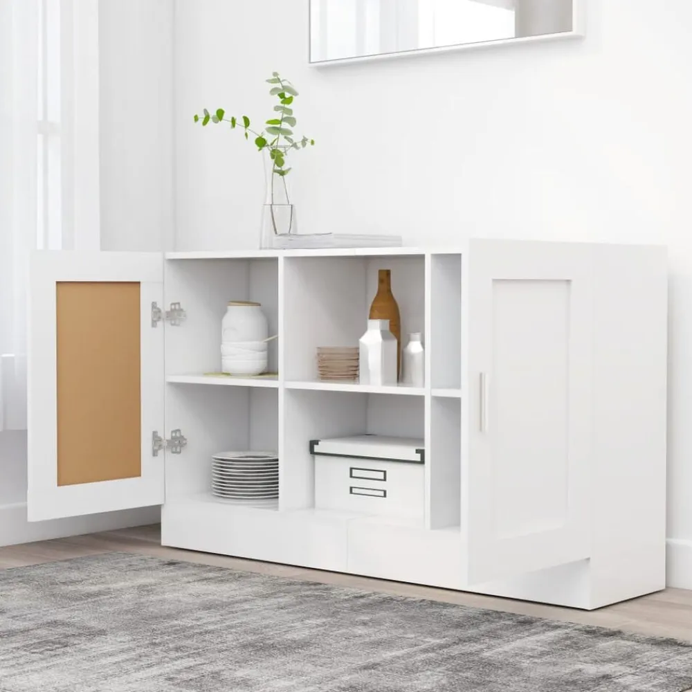vidaXL Armarios Y Almacenamiento-Aparador de madera contrachapada 120x30,5x70 cm