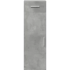 vidaXL Aparador de madera de ingeniería gris hormigón 30x42,5x93 cm Gris hormigón New