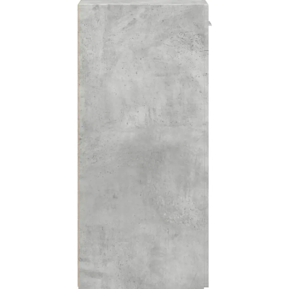 vidaXL Aparador de madera de ingeniería gris hormigón 30x42,5x93 cm Gris hormigón New