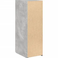 vidaXL Aparador de madera de ingeniería gris hormigón 30x42,5x93 cm Gris hormigón New