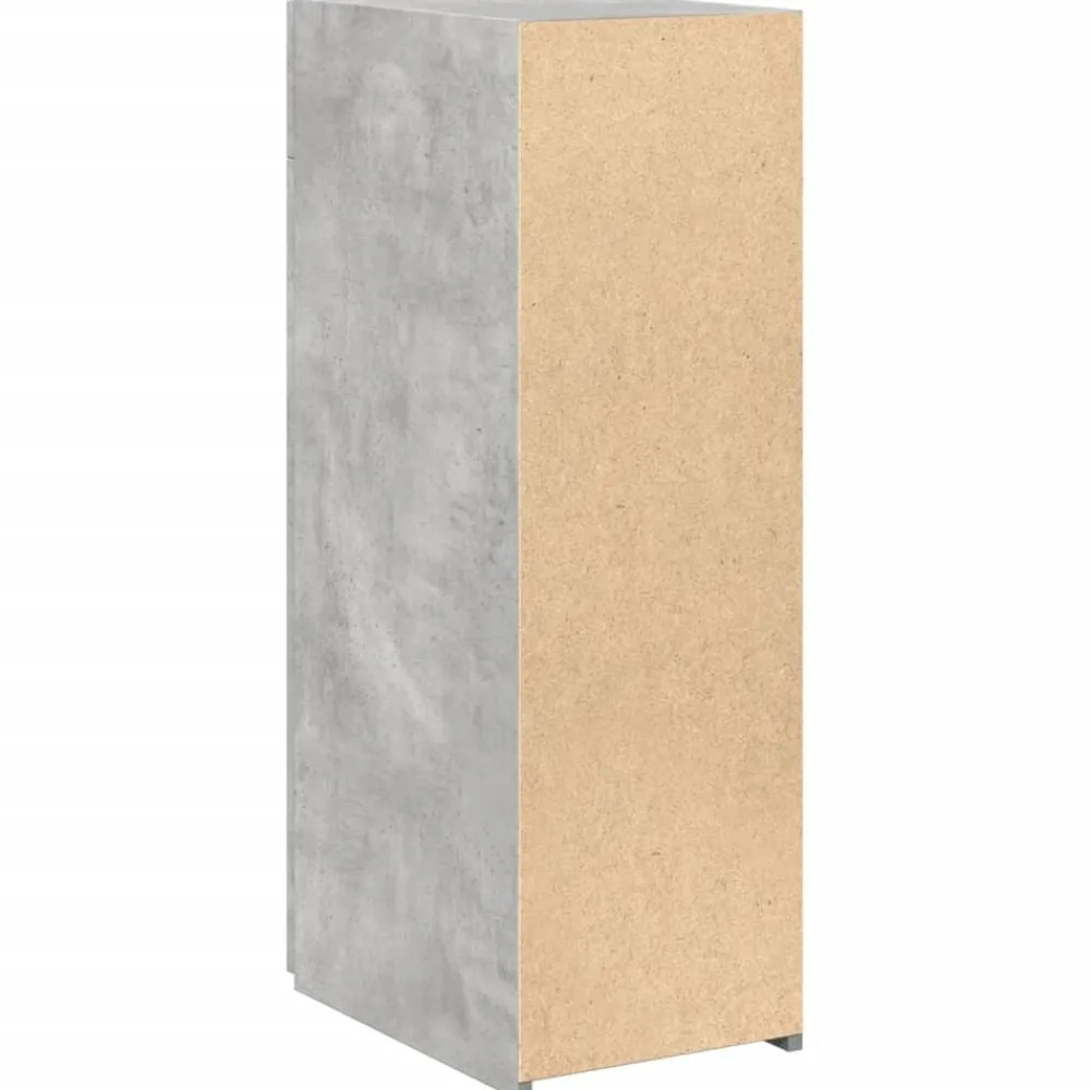vidaXL Aparador de madera de ingeniería gris hormigón 30x42,5x93 cm Gris hormigón New