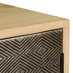vidaXL Armarios Y Almacenamiento-Aparador de madera de mango maciza 120x30x75 cm