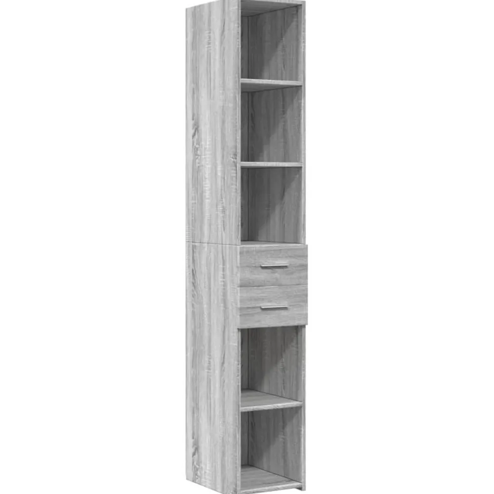 vidaXL Aparador de madera de ingeniería 30x42,5x185 cm Gris sonoma Hot