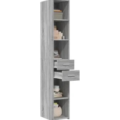 vidaXL Aparador de madera de ingeniería 30x42,5x185 cm Gris sonoma Hot