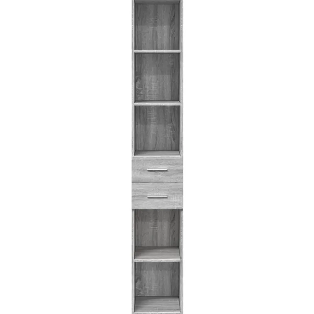 vidaXL Aparador de madera de ingeniería 30x42,5x185 cm Gris sonoma Hot