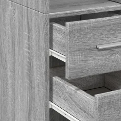 vidaXL Aparador de madera de ingeniería 30x42,5x185 cm Gris sonoma Hot