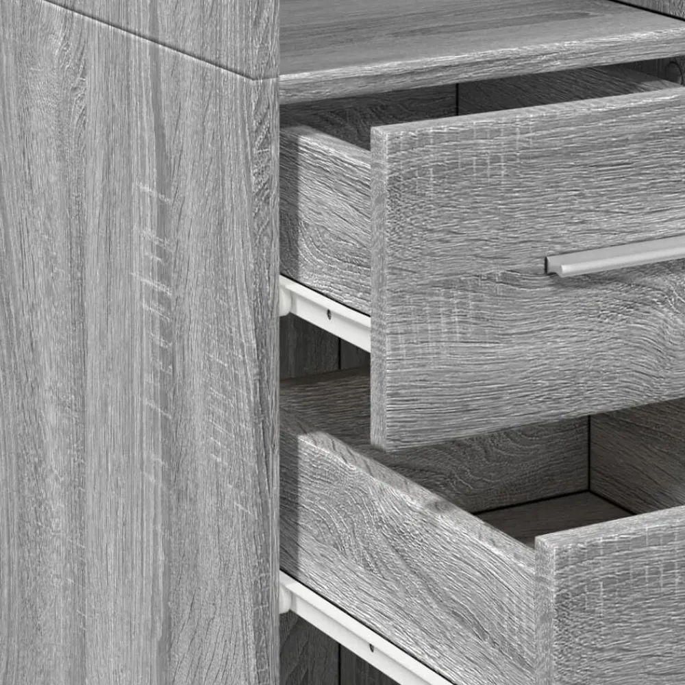 vidaXL Aparador de madera de ingeniería 30x42,5x185 cm Gris sonoma Hot