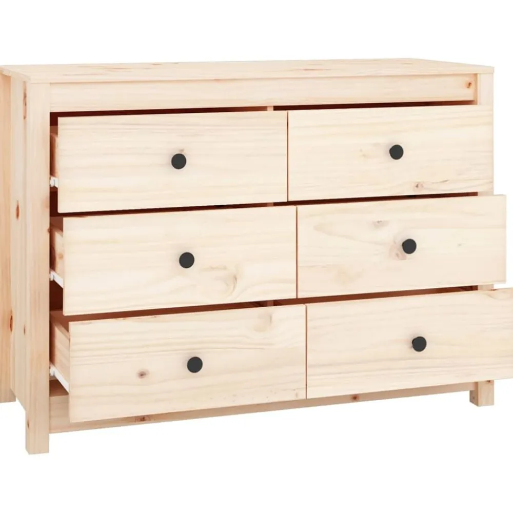 vidaXL Aparador de madera maciza de pino 100x40x72 cm Natural Sale