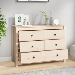 vidaXL Aparador de madera maciza de pino 100x40x72 cm Natural Sale