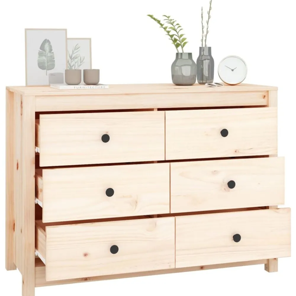 vidaXL Aparador de madera maciza de pino 100x40x72 cm Natural Sale