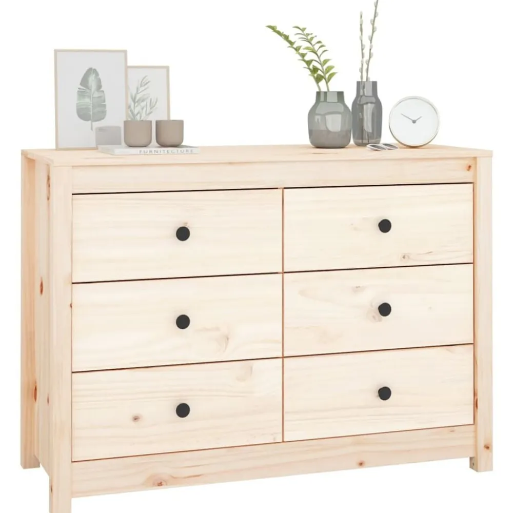 vidaXL Aparador de madera maciza de pino 100x40x72 cm Natural Sale