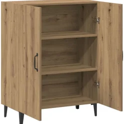 vidaXL Aparador de madera de ingeniería 70x34x90 cm Roble artisan Clearance