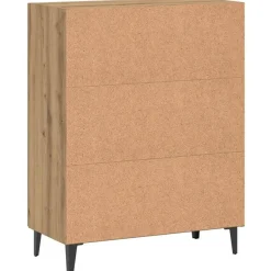 vidaXL Aparador de madera de ingeniería 70x34x90 cm Roble artisan Clearance