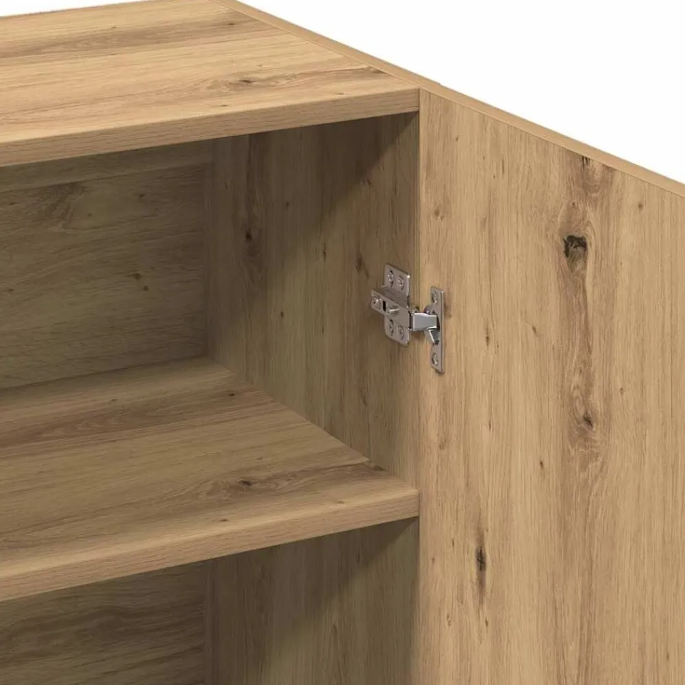 vidaXL Aparador de madera de ingeniería 70x34x90 cm Roble artisan Clearance