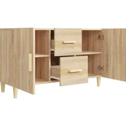 vidaXL Armarios Y Almacenamiento-Aparador de madera de ingeniería 100x36x60 cm