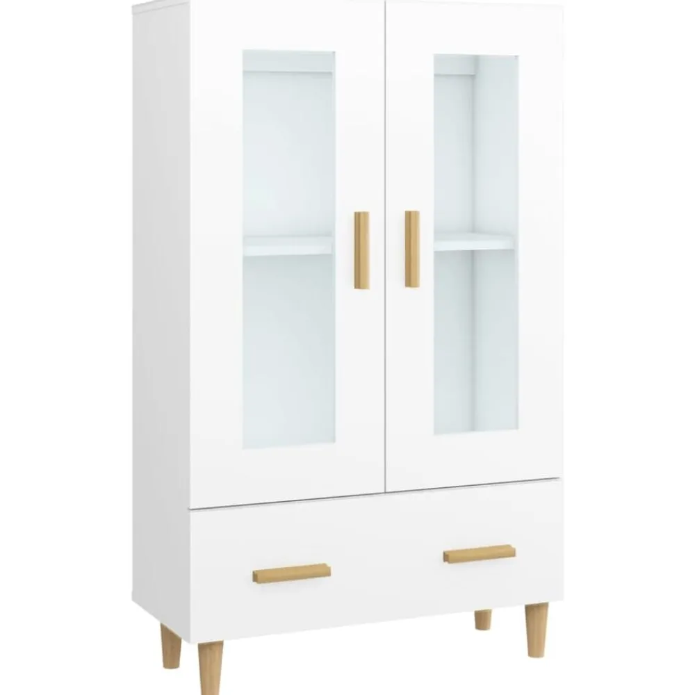 vidaXL Aparador de madera contrachapada 70x31x115 cm Blanco Best