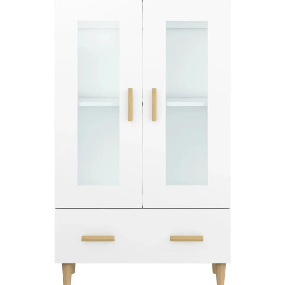vidaXL Aparador de madera contrachapada 70x31x115 cm Blanco Best
