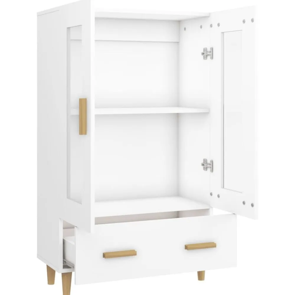 vidaXL Aparador de madera contrachapada 70x31x115 cm Blanco Best