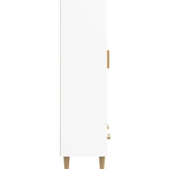 vidaXL Aparador de madera contrachapada 70x31x115 cm Blanco Best
