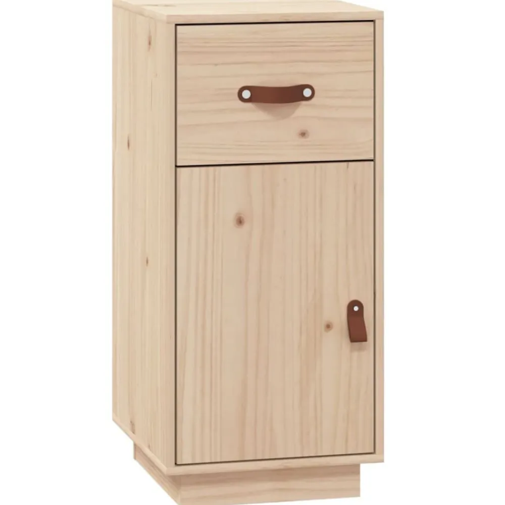 vidaXL Armarios Y Almacenamiento-Aparador de madera maciza de pino 34x40x75 cm