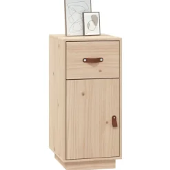 vidaXL Armarios Y Almacenamiento-Aparador de madera maciza de pino 34x40x75 cm