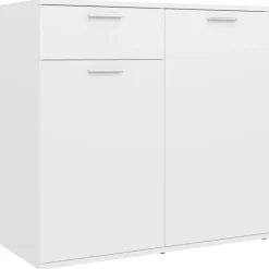 vidaXL Aparador de madera contrachapada 80x36x75 cm Blanco Hot