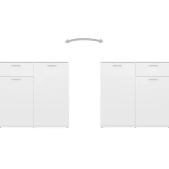 vidaXL Aparador de madera contrachapada 80x36x75 cm Blanco Hot
