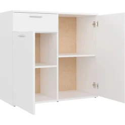 vidaXL Aparador de madera contrachapada 80x36x75 cm Blanco Hot