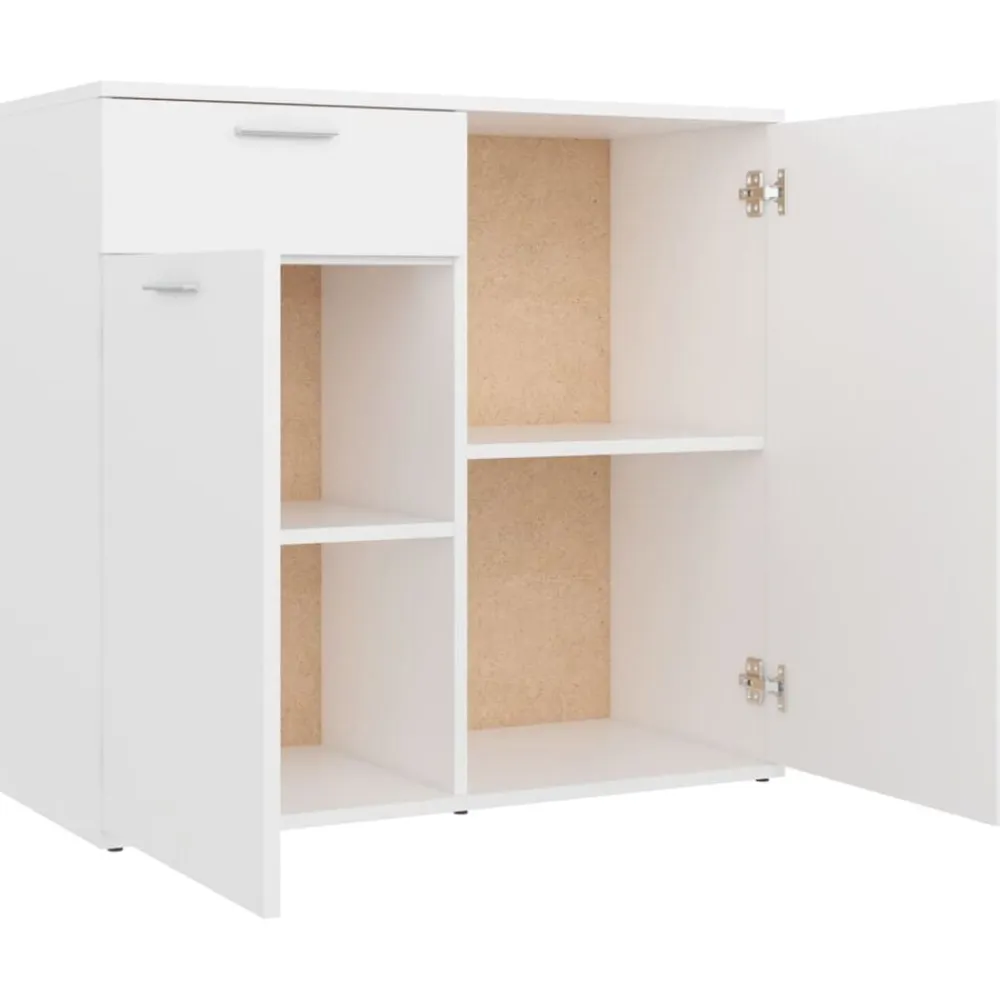vidaXL Aparador de madera contrachapada 80x36x75 cm Blanco Hot