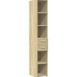vidaXL Aparador de madera de ingeniería 30x42,5x185 cm Roble Sonoma Discount