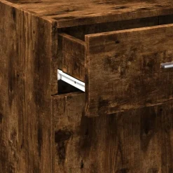 vidaXL Aparador de madera de ingeniería 50x42,5x93 cm Roble ahumado New