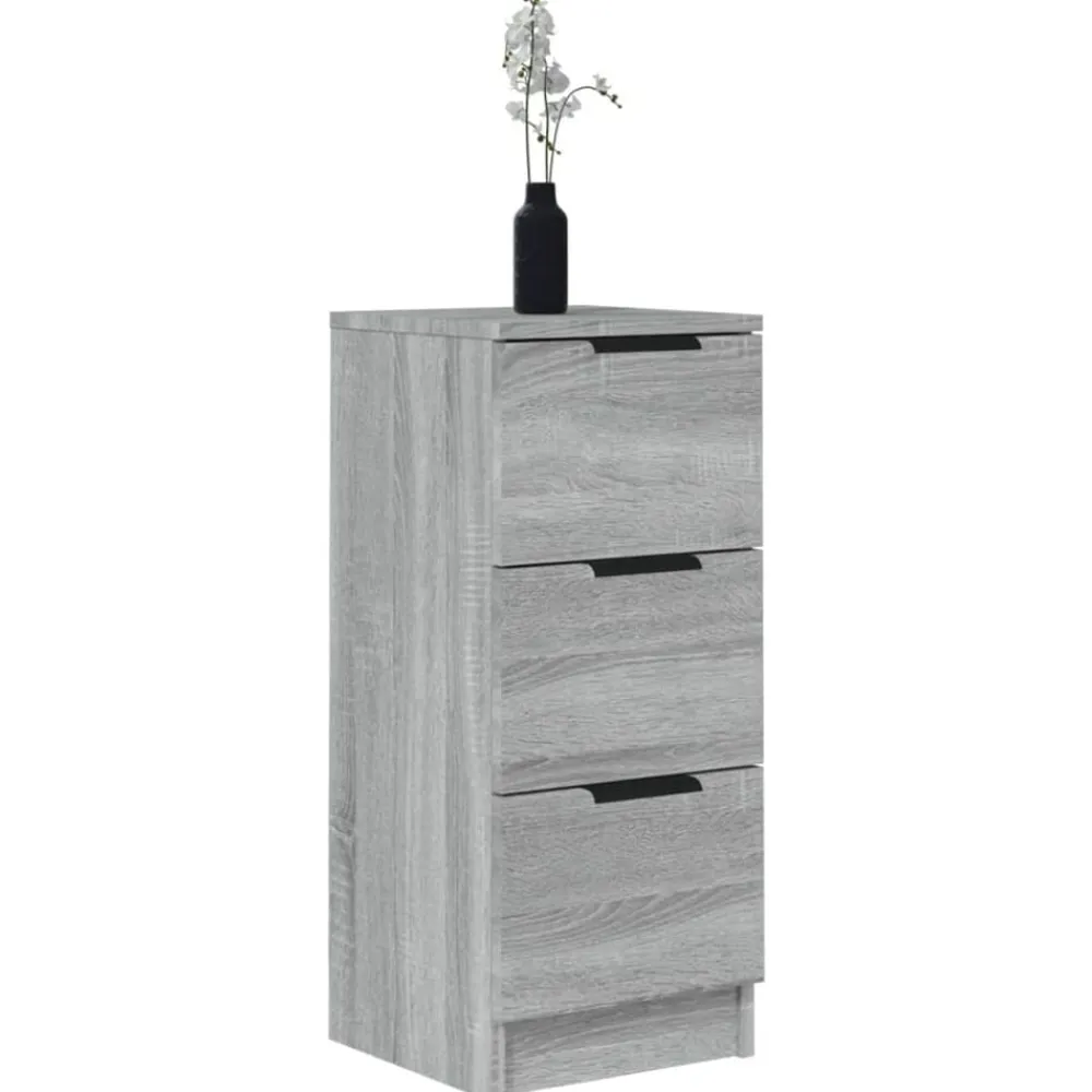 vidaXL Aparador de madera contrachapada 30x30x70 cm Gris sonoma New