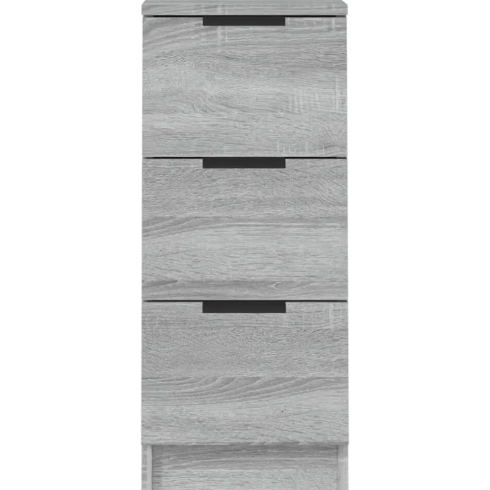 vidaXL Aparador de madera contrachapada 30x30x70 cm Gris sonoma New