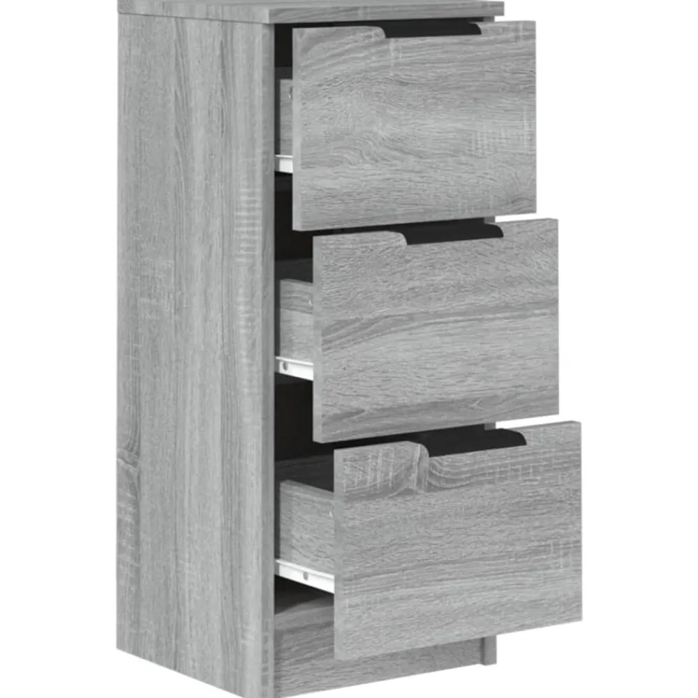 vidaXL Aparador de madera contrachapada 30x30x70 cm Gris sonoma New
